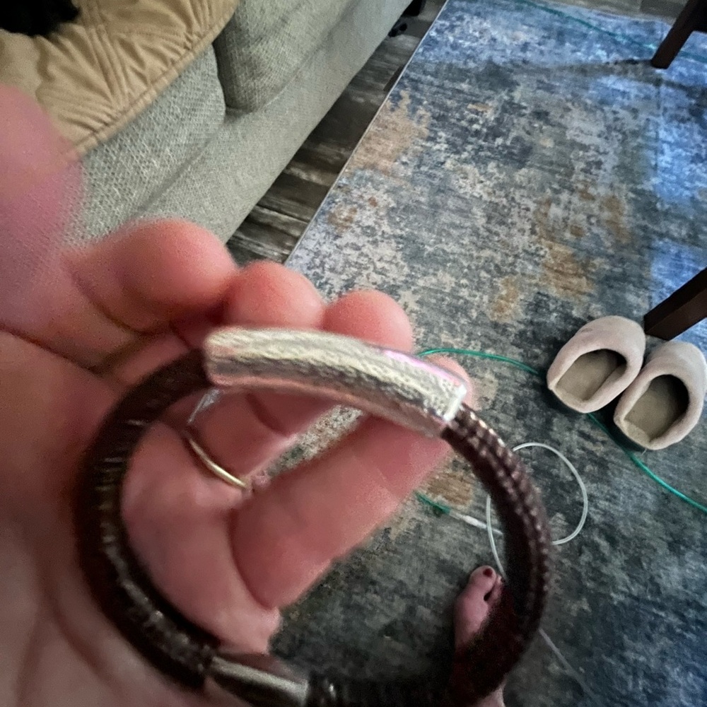 Brighton Leather Bracelet & Charm